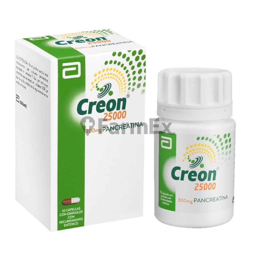 Creon 25.000 x 50 Cápsulas Con granulos con Rec. Enterico (Abbott) ABBOTT